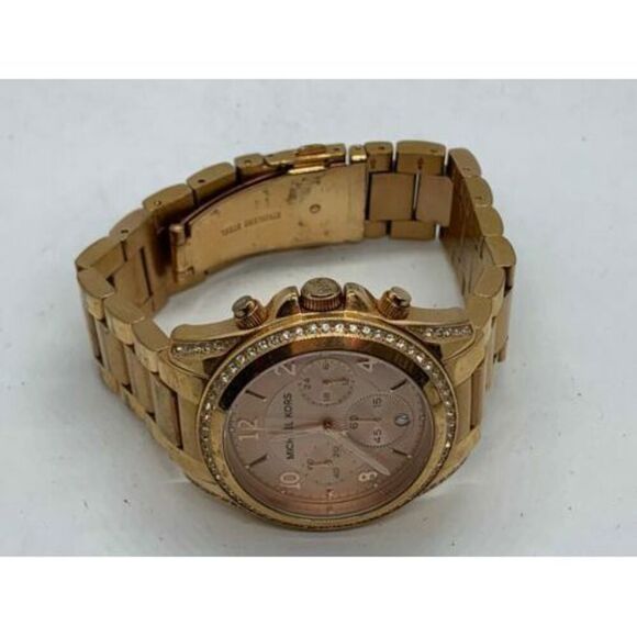 Michael Kors MK5263 Women's Watch Rose Gold 39mm Case Quartz Analog Mineral D517 - Picture 7 of 9